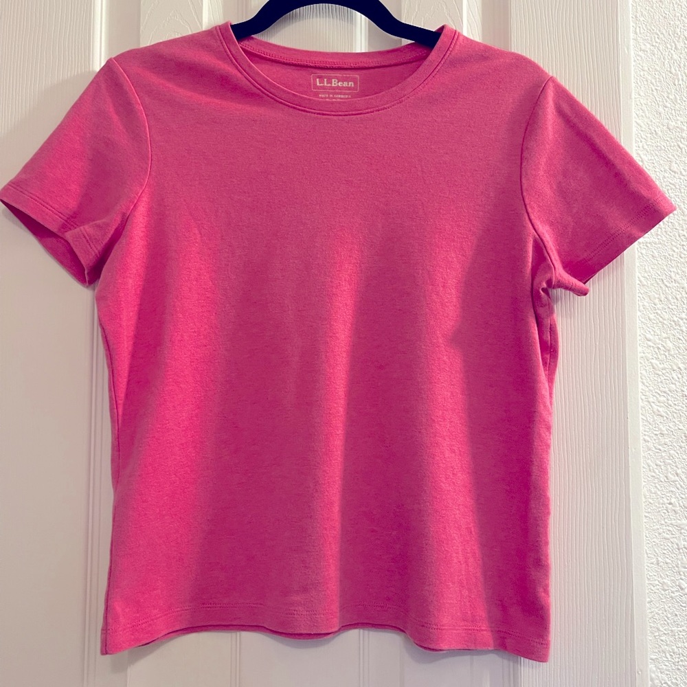 L. L. Bean Cotton T-Shirt | Pink | Women’s Size Small (Petite)